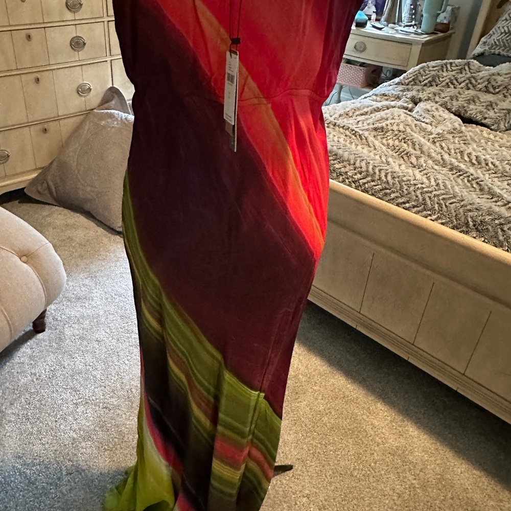 Anthropologie’s Condition’s Apply Vibrant Strapless Dress with Multicolor Design - Picture 2 of 5